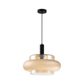 Kábeles függőlámpa BRIZI 1xE27/40W/230V bézs/füstszínű 31-51486 kép