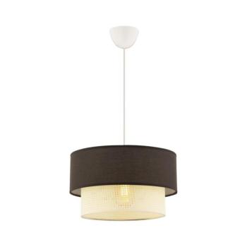 Kábeles függőlámpa ECHO 1xE27/60W/230V barna/krémszínű 390FLH2515 kép