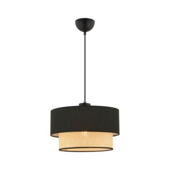 Kábeles függőlámpa ECHO 1xE27/60W/230V fekete/bézs 390FLH2511 kép