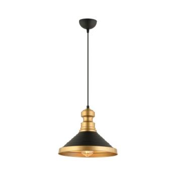 Kábelre függesztett csillár MONZA 1xE27/40W/230V, átmérő 30 cm, fekete/arany 518LMS1102 kép