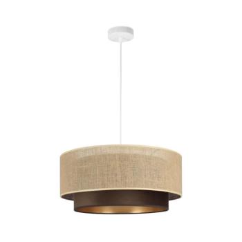 Kábelre függesztett csillár SARTA 1xE27/60W/230V, átmérő 45 cm, barna/juta H0190 kép