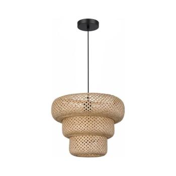 Kábelre függesztett TULUM függőlámpa 1xE27/15W/230V, átm. 35 cm, bambusz ML2586