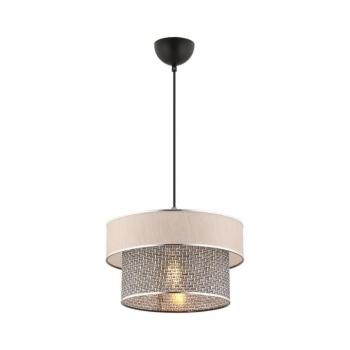 Kábelre szerelt függőlámpa ERO 1xE27/60W/230V krémszínű/szürke 390FLH2532 kép