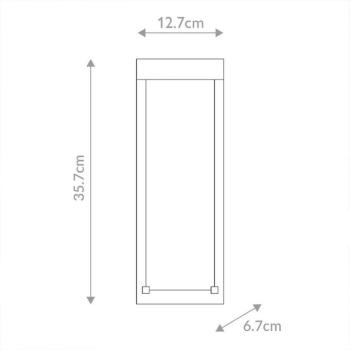 KABO LED kültéri fali világítás, fekete, magasság 36 cm, fém, IP44 kép