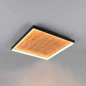 Kalea LED mennyezeti lámpa, hossza 45 cm, fa színű, fa kép