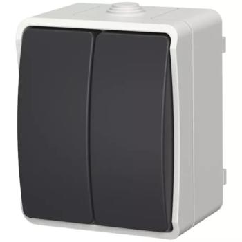 Kapcsoló gyertyatartó AQUA PLUS IP54 grey 40113 kép