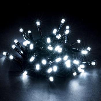 Karácsonyi fényfüzér, hideg fehér, 48 LED-es, 3 m