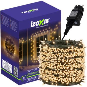 Karácsonyi Zsinórlámpa 500 LED, Meleg Fehér, 35m, Kültéri és Beltéri Használatra, IP44, IZOXIS kép