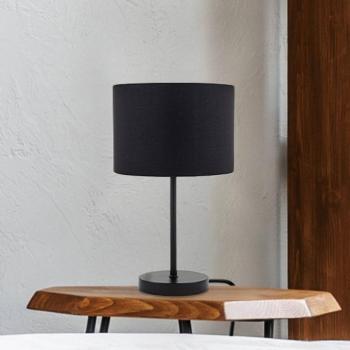 Kari asztali világítás, fekete/arany, magasság 33 cm, textil, E27 kép