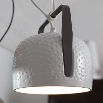 Karman Bag - fehér függőlámpa Ø 32 cm strukturált kép