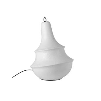 Karman kültéri állólámpa Lady D, magasság 66 cm, fehér, üvegszálas, üvegszálas kép