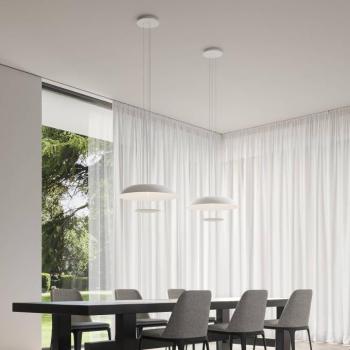 Karman LED lógó világítás BLANCO, Ø 60 cm, fehér, fém kép