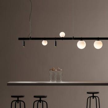 Karman Stant LED függő lámpa rúd fekete kép