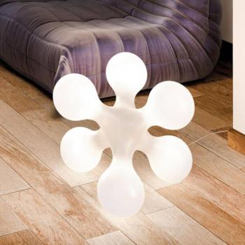 kdln Atomium asztali világítás, fehér, Ø 58 cm kép