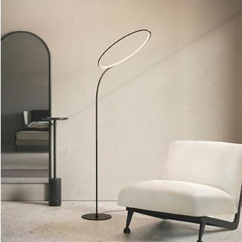 kdln LED álló világítás Poise, fekete, magasság 196 cm, fényerőszabályozó kép