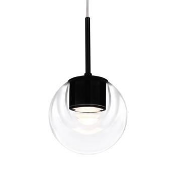 kdln LED lógó lámpa Dew, fekete, 1 izzós, Ø 11 cm kép