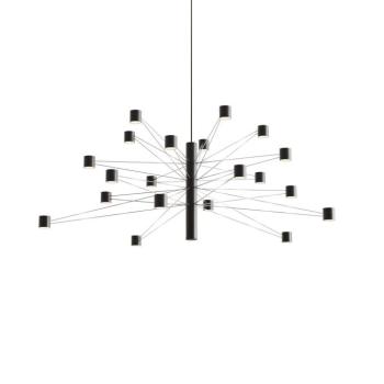 kdln POLAR 20.2 LED lógó lámpa, Ø 107 cm, fekete, 2 izzós, dimmelhető kép