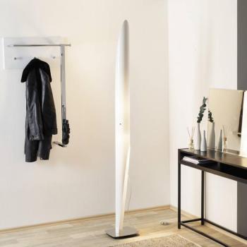 kdln Shakti álló világítás, króm, fehér szatén, magasság 200 cm kép
