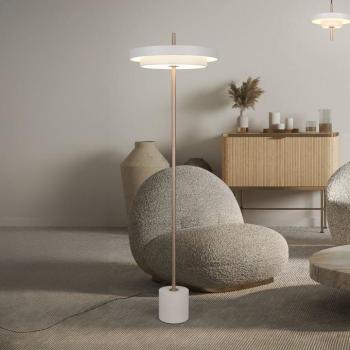 Keaton LED álló lámpa, világosszürke, magasság 138 cm, fém, CCT