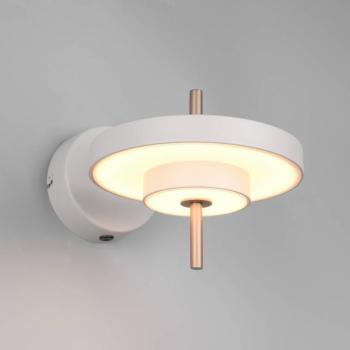 Keaton LED fali lámpa, világosszürke, Ø 20 cm, fém, CCT