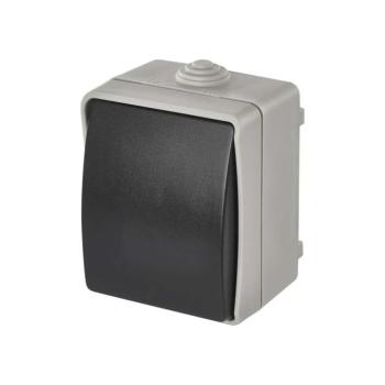 EMOS Kapcsoló 250 V/10 AX IP54, 250V, szürke, fekete, A1398.2 kép