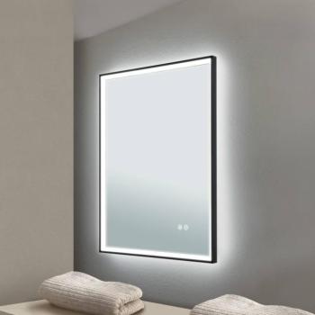 Keretes LED tükör, 45 x 60 cm, CCT, ködmentes, sötétíthető kép