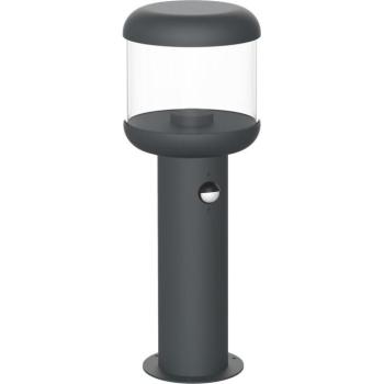Kerti lámpa, alumínium, átlátszó, pc, E27 foglalat, IP54 + pir érzékelő, Optonica, 7428