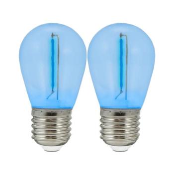 KÉSZLET 2x LED Izzó PARTY E27/0,3W/36V kék 322203 kép