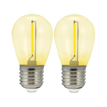 KÉSZLET 2x LED Izzó PARTY E27/0,3W/36V sárga 322197 kép