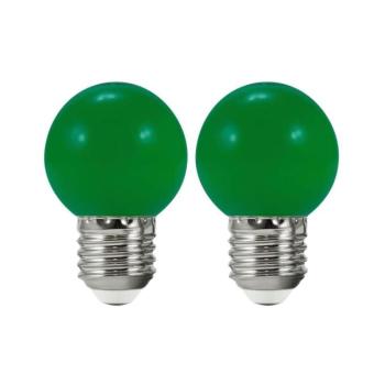 KÉSZLET 2x LED Izzó PARTY E27/0,5W/36V zöld 308771 kép