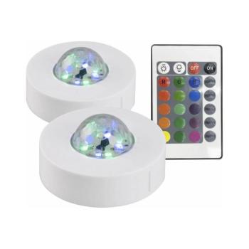 KÉSZLET 2x LED RGB Dekor lámpa FESTA 3xAAA/4,5V + távirányítás 325501 kép