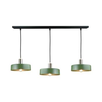 Keter Lighting Csillár zsinóron HAKI 3xE27/60W/230V zöld/fekete/fényezett króm 2976 kép