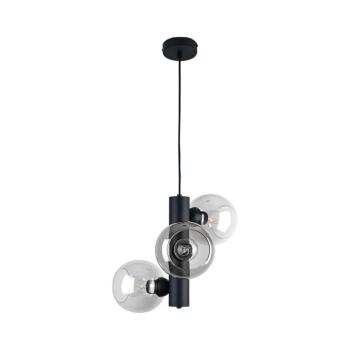 Keter Lighting Csillár zsinóron TUBE 3xE27/60W/230V fekete/átlátszó 1936 kép