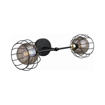 Keter Lighting Fali lámpa SOLO BLACK 2xE27/60W/230V fekete/arany 1489 kép