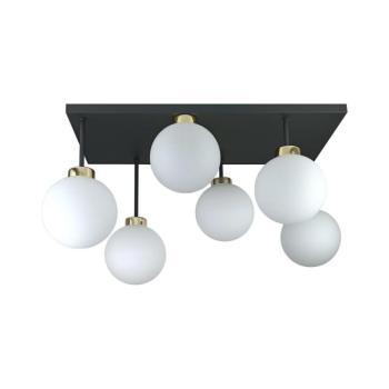 Keter Lighting Felületre szerelhető csillár DEA 6xE14/60W/230V fekete/arany/fehér 2907 kép