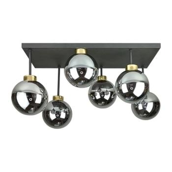 Keter Lighting Felületre szerelhető csillár DEA 6xE14/60W/230V fekete/arany/füstös fekete 2905 kép
