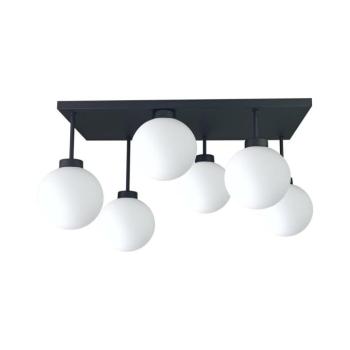 Keter Lighting Felületre szerelhető csillár DEA 6xE14/60W/230V fekete/fehér 2904 kép