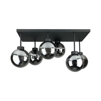 Keter Lighting Felületre szerelhető csillár DEA 6xE14/60W/230V fekete/füstös fekete 2902 kép