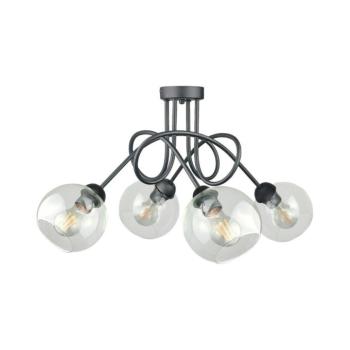 Keter Lighting Felületre szerelhető csillár EVIE 4xE27/60W/230V antracit/átlátszó 2797 kép