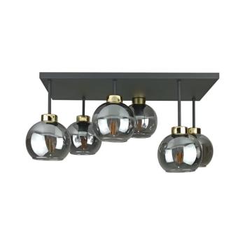 Keter Lighting Felületre szerelhető csillár NESSA 6xE27/60W/230V fekete/arany/füstös fekete 2927 kép