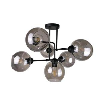 Keter Lighting Felületre szerelhető csillár OSMO 6xE27/60W/230V fekete 1298/22 kép