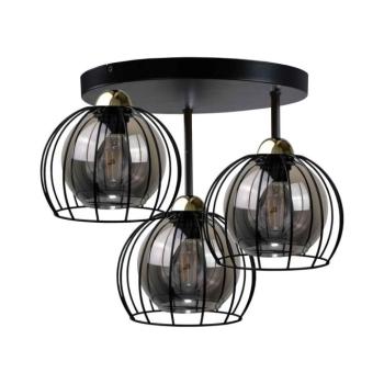 Keter Lighting Felületre szerelhető csillár SOLO BLACK 3xE27/60W/230V á. 30 cm fekete/arany 1495 kép