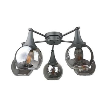 Keter Lighting Felületre szerelhető csillár STAR 5xE27/60W/230V fekete/füstös fekete 2842 kép