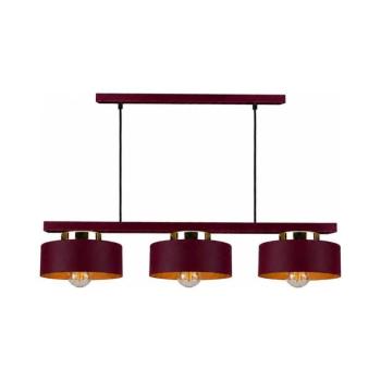 Keter Lighting Kábeles csillár IGNIA 3xE27/60W/230V bordó/arany 3737 kép