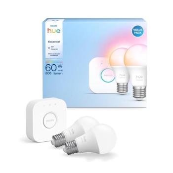Kezdőkészlet Philips Hue WACA 2xE27/8W/230V 2200-6500K + Hue bridge 8721103103635 kép