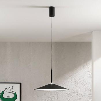 Khan LED lógó lámpa, fekete, Ø 48 cm, fém, CCT