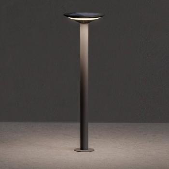 KLEWE Keope LED napelemes hintafény, antracit, magasság 80 cm, IP65 kép