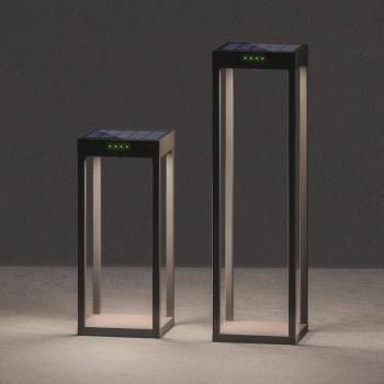 KLEWE LED-es napelemes lámpa RADIA MINI, antracit, 35 cm, alumínium, IP65 kép