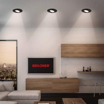 Klira LED beépíthető lámpa, fekete, forgatható, dimmelhető, 3 darabos kép