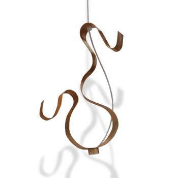 Knikerboker Curve LED függőlámpa 1 égő bronz levél kép